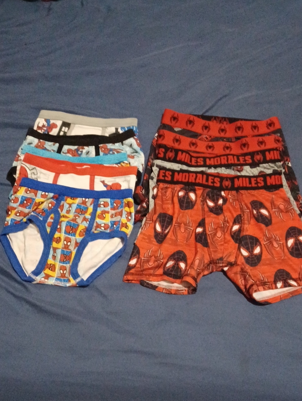 Bundle Of 9 Spiderman Briefs Underwear For Boys Size 8